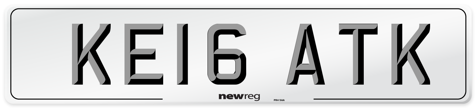 KE16 ATK Number Plate from New Reg